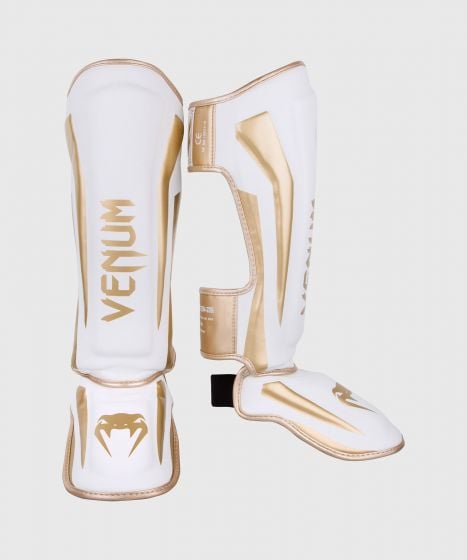 【10%OFF｜Lサイズ】VENUM エリート スタンドアップ シンガード（ホワイト・ゴールド）