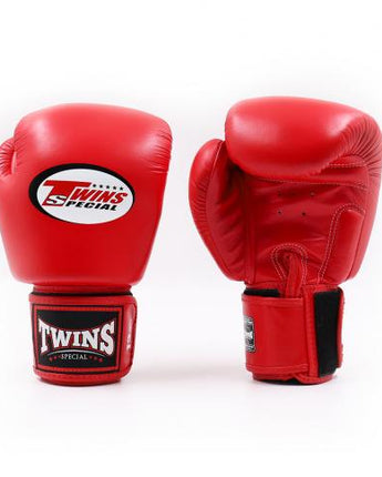 Twins(ツインズ) BGVL3 ボクシンググローブ レッド 本革 8oz 10oz 12oz 14oz 16oz スパーリング・トレーニング用 マジックテープ(ベルクロ式) ボクシング キックボクシング ムエタイ MMA