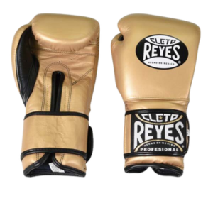 【10%OFF｜16oz】Reyes（レイジェス）ボクシンググローブ マジックテープ・ベルクロ式 スパーリング・トレーニング用（ゴールド）