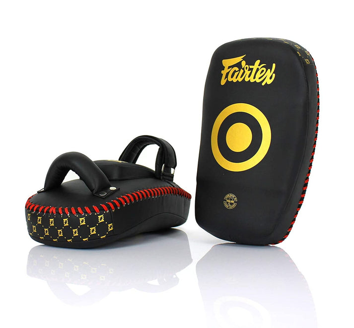 フェアテックス(Fairtex) KPLC6 スモールカーブキックパッド ブラック シングルストラップ 正規品 軽量 キックミット キックボクシング ムエタイ MMA 総合格闘技 空手