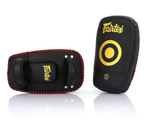 フェアテックス(Fairtex) KPLC6 スモールカーブキックパッド ブラック シングルストラップ 正規品 軽量 キックミット キックボクシング ムエタイ MMA 総合格闘技 空手
