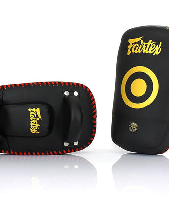 フェアテックス(Fairtex) KPLC6 スモールカーブキックパッド ブラック シングルストラップ 正規品 軽量 キックミット キックボクシング ムエタイ MMA 総合格闘技 空手