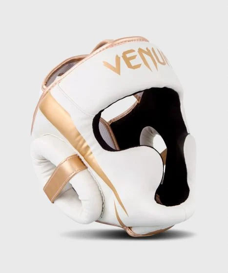 【10%OFF】VENUM エリート ヘッドギア（ホワイト・ゴールド）