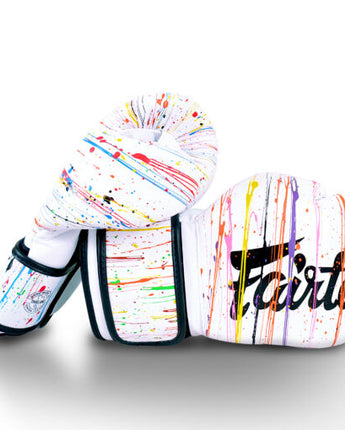 【正規品】フェアテックス(Fairtex) ボクシンググローブ ペインター ホワイト BGV14PT 8oz 10oz 12oz 14oz 16oz トレーニング・スパーリング用 マジックテープ(ベルクロ式)