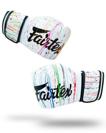 【正規品】フェアテックス(Fairtex) ボクシンググローブ ペインター ホワイト BGV14PT 8oz 10oz 12oz 14oz 16oz トレーニング・スパーリング用 マジックテープ(ベルクロ式)