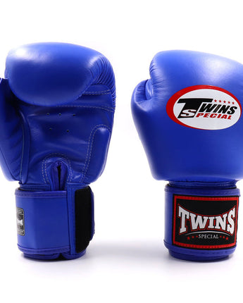 Twins(ツインズ) BGVL3 ボクシンググローブ ブルー 本革 8oz 10oz 12oz 14oz 16oz スパーリング・トレーニング用 マジックテープ(ベルクロ式) ボクシング キックボクシング ムエタイ MMA