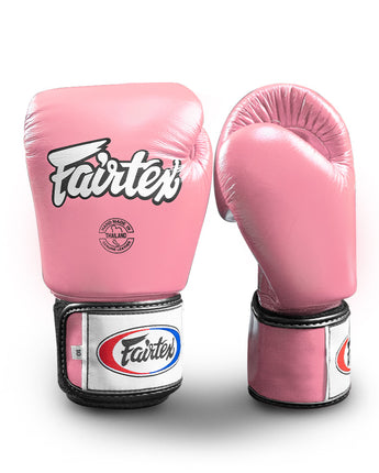 【正規品】フェアテックス(Fairtex) ボクシンググローブ ピンク BGV1 8oz 10oz 12oz 14oz 16ozトレーニング・スパーリング用 本革 マジックテープ(ベルクロ式)