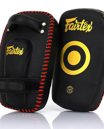 フェアテックス(Fairtex) KPLC6 スモールカーブキックパッド ブラック シングルストラップ 正規品 軽量 キックミット キックボクシング ムエタイ MMA 総合格闘技 空手