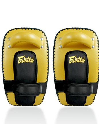 フェアテックス(Fairtex) KPLC6 スモールカーブキックパッド ゴールド シングルストラップ 正規品 軽量 キックミット キックボクシング ムエタイ MMA 総合格闘技 空手