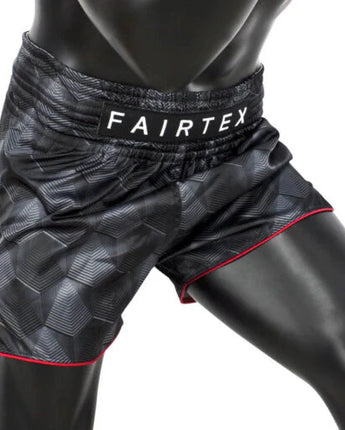 フェアテックス(Fairtex) キックパンツ ステルスブラック 正規品 スリムフィット ムエタイパンツ キックボクシングパンツ  パンツ ショーツ トランクス キックボクシング ムエタイ ボクシング MMA 総合格闘技