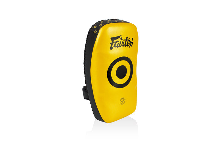 フェアテックス(Fairtex) キックミット KPLC5 ダブルストラップ ゴールド 軽量 正規品 ミット キックパッド キックボクシング ムエタイ MMA 総合格闘技 空手