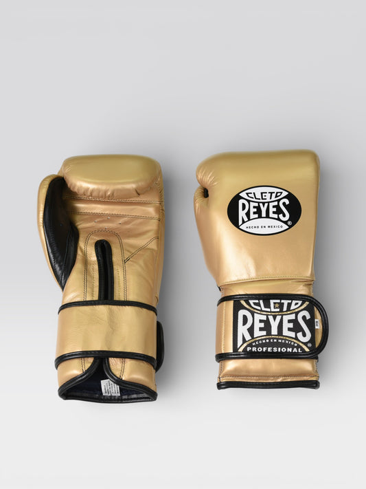 【正規品】レイジェス(Reyes) ボクシンググローブ ゴールド 12〜16oz 本革 ベルクロ スパーリング・トレーニング用