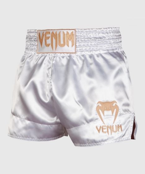 【10%OFF｜XSサイズ】VENUM CLASSIC - ムエタイ ショート（ホワイト・ゴールド）