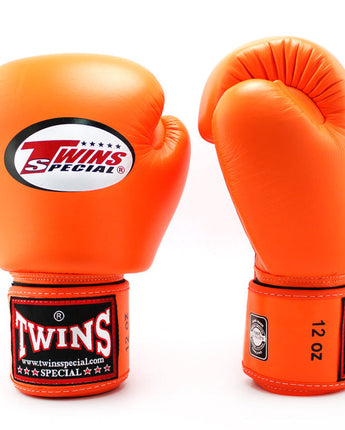 Twins(ツインズ) BGVL3 ボクシンググローブ オレンジ 本革 8oz 10oz 12oz 14oz 16oz スパーリング・トレーニング用 マジックテープ(ベルクロ式) ボクシング キックボクシング ムエタイ MMA