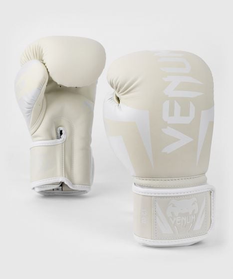 VENUM（ヴェナム/ベノム） エリート ボクシング グローブ ホワイト・ホワイト UFC 公式 サプライヤー 8oz 10oz 12oz 14oz 16oz トレーニング・スパーリング 初心者から上級者まで 三層構造高密度パッド マジックテープ(ベルクロ式) ボクシング キックボクシング ムエタイ MMA