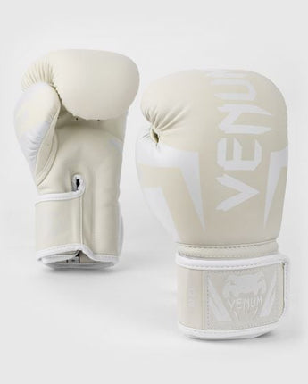 VENUM（ヴェナム/ベノム） エリート ボクシング グローブ ホワイト・ホワイト UFC 公式 サプライヤー 8oz 10oz 12oz 14oz 16oz トレーニング・スパーリング 初心者から上級者まで 三層構造高密度パッド マジックテープ(ベルクロ式) ボクシング キックボクシング ムエタイ MMA
