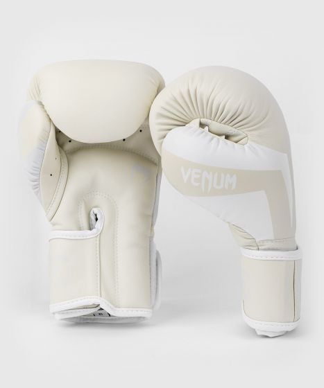 VENUM（ヴェナム/ベノム） エリート ボクシング グローブ ホワイト・ホワイト UFC 公式 サプライヤー 8oz 10oz 12oz 14oz 16oz トレーニング・スパーリング 初心者から上級者まで 三層構造高密度パッド マジックテープ(ベルクロ式) ボクシング キックボクシング ムエタイ MMA