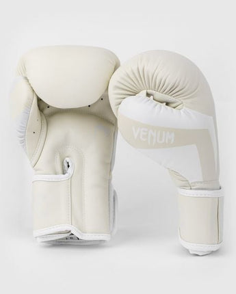 VENUM（ヴェナム/ベノム） エリート ボクシング グローブ ホワイト・ホワイト UFC 公式 サプライヤー 8oz 10oz 12oz 14oz 16oz トレーニング・スパーリング 初心者から上級者まで 三層構造高密度パッド マジックテープ(ベルクロ式) ボクシング キックボクシング ムエタイ MMA