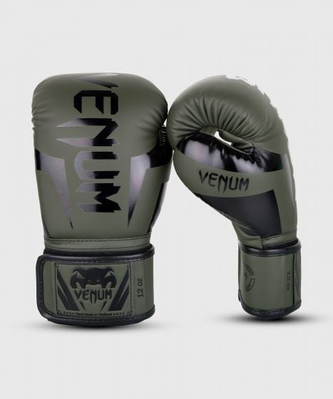 VENUM（ヴェナム/ベノム） エリート ボクシング グローブ カーキ・ブラック UFC 公式 サプライヤー 8oz 10oz 12oz 14oz 16oz トレーニング・スパーリング 初心者から上級者まで 三層構造高密度パッド マジックテープ(ベルクロ式) ボクシング キックボクシング ムエタイ MMA