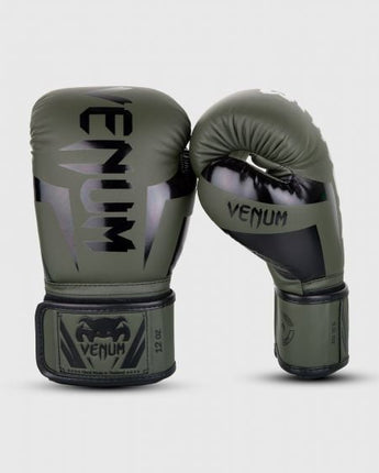 VENUM（ヴェナム/ベノム） エリート ボクシング グローブ カーキ・ブラック UFC 公式 サプライヤー 8oz 10oz 12oz 14oz 16oz トレーニング・スパーリング 初心者から上級者まで 三層構造高密度パッド マジックテープ(ベルクロ式) ボクシング キックボクシング ムエタイ MMA
