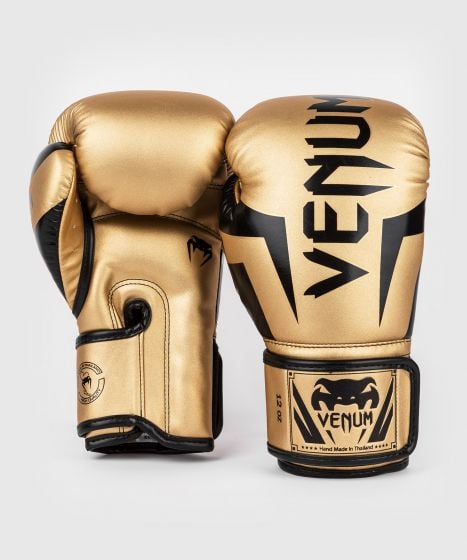VENUM（ヴェナム/ベノム） エリート ボクシング グローブ ゴールド・ブラック UFC 公式 サプライヤー 8oz 10oz 12oz 14oz 16oz トレーニング・スパーリング 初心者から上級者まで 三層構造高密度パッド マジックテープ(ベルクロ式) ボクシング キックボクシング ムエタイ MMA