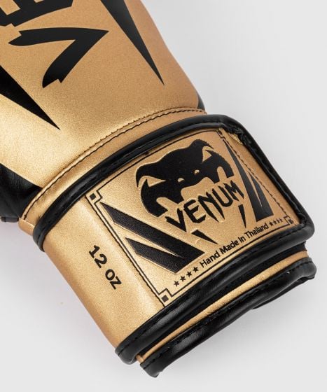 VENUM（ヴェナム/ベノム） エリート ボクシング グローブ ゴールド・ブラック UFC 公式 サプライヤー 8oz 10oz 12oz 14oz 16oz トレーニング・スパーリング 初心者から上級者まで 三層構造高密度パッド マジックテープ(ベルクロ式) ボクシング キックボクシング ムエタイ MMA