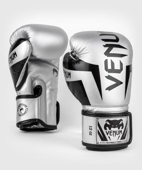 VENUM（ヴェナム/ベノム） エリート ボクシング グローブ シルバー・ブラック UFC 公式 サプライヤー 8oz 10oz 12oz 14oz 16oz トレーニング・スパーリング 初心者から上級者まで 三層構造高密度パッド マジックテープ(ベルクロ式) ボクシング キックボクシング ムエタイ MMA