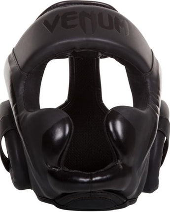 VENUM(ヴェナム/ベノム) エリート ヘッドギア マットブラック UFC公式サプライヤー 軽量 180度視界 スパーリング・トレーニング用 三層構造高密度フォーム マジックテープ(ベルクロ)調整 ボクシング キックボクシング ムエタイ MMA 空手