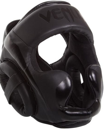 VENUM(ヴェナム/ベノム) エリート ヘッドギア マットブラック UFC公式サプライヤー 軽量 180度視界 スパーリング・トレーニング用 三層構造高密度フォーム マジックテープ(ベルクロ)調整 ボクシング キックボクシング ムエタイ MMA 空手