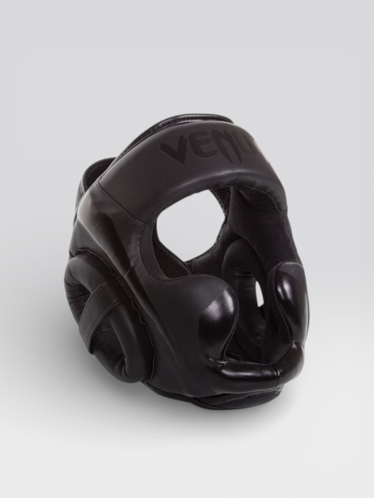 VENUM(ヴェナム/ベノム) エリート ヘッドギア マットブラック UFC公式サプライヤー 軽量 180度視界 スパーリング・トレーニング用 三層構造高密度フォーム マジックテープ(ベルクロ)調整 ボクシング キックボクシング ムエタイ MMA 空手