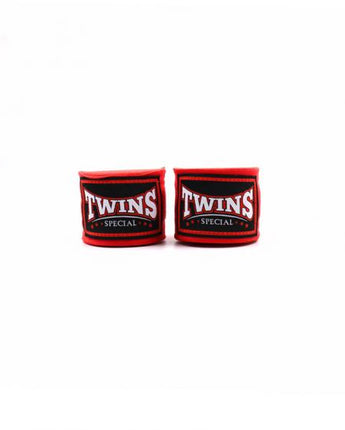 Twins(ツインズ) バンテージ CH5 レッド 5m ハンドラップ 伸縮タイプ 親指ループ マジックテープ(ベルクロ式) ムエタイ キックボクシング ボクシング MMA 総合格闘技 手首・拳の保護に最適