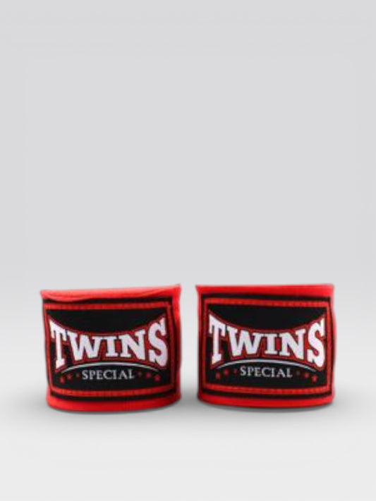 Twins(ツインズ) バンテージ CH5 レッド 5m ハンドラップ 伸縮タイプ 親指ループ マジックテープ(ベルクロ式) ムエタイ キックボクシング ボクシング MMA 総合格闘技 手首・拳の保護に最適