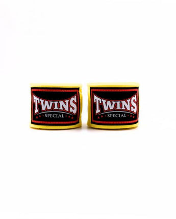 Twins(ツインズ) バンテージ CH5 イエロー 5m ハンドラップ 伸縮タイプ 親指ループ マジックテープ(ベルクロ式) ムエタイ キックボクシング ボクシング MMA 総合格闘技 手首・拳の保護に最適
