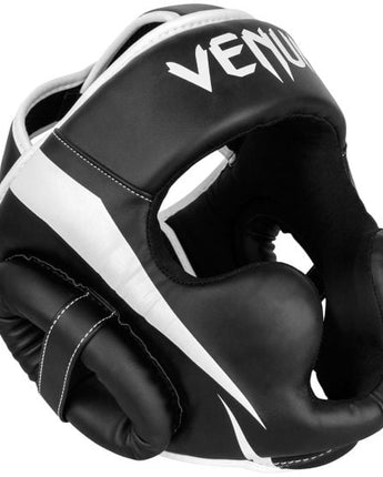 VENUM(ヴェナム/ベノム) エリート ヘッドギア ブラック・ホワイトUFC公式サプライヤー 軽量 180度視界 スパーリング・トレーニング用 三層構造高密度フォーム マジックテープ(ベルクロ)調整 ボクシング キックボクシング ムエタイ MMA 空手