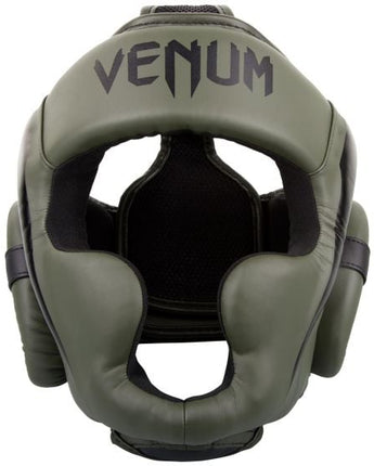 VENUM(ヴェナム/ベノム) エリート ヘッドギア カーキ・ブラック UFC公式サプライヤー 軽量 180度視界 スパーリング・トレーニング用 三層構造高密度フォーム マジックテープ(ベルクロ)調整 ボクシング キックボクシング ムエタイ MMA 空手