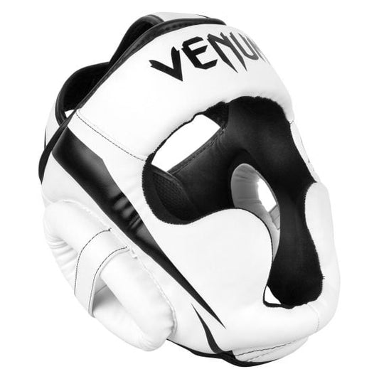 VENUM(ヴェナム/ベノム) エリート ヘッドギア ホワイト・ブラックUFC公式サプライヤー 軽量 180度視界 スパーリング・トレーニング用 三層構造高密度フォーム マジックテープ(ベルクロ)調整 ボクシング キックボクシング ムエタイ MMA 空手