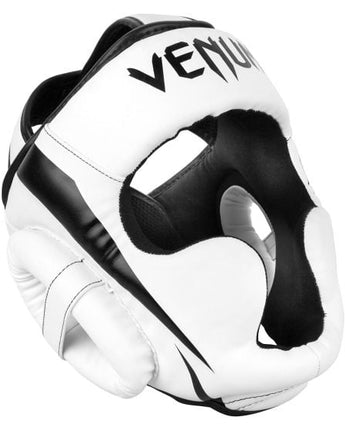VENUM(ヴェナム/ベノム) エリート ヘッドギア ホワイト・ブラックUFC公式サプライヤー 軽量 180度視界 スパーリング・トレーニング用 三層構造高密度フォーム マジックテープ(ベルクロ)調整 ボクシング キックボクシング ムエタイ MMA 空手