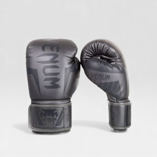 VENUM（ヴェナム/ベノム） エリート ボクシング グローブ グレー UFC 公式 サプライヤー 8oz 10oz 12oz 14oz 16oz トレーニング・スパーリング 初心者から上級者まで 三層構造高密度パッド マジックテープ(ベルクロ式) ボクシング キックボクシング ムエタイ MMA
