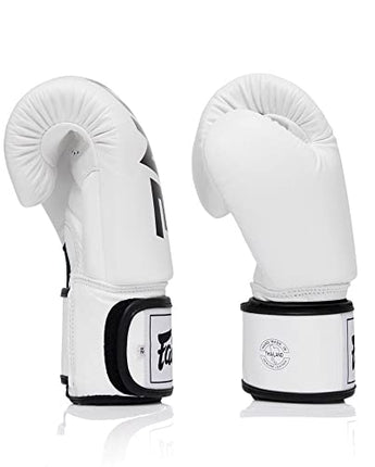 【正規品】フェアテックス(Fairtex) ボクシンググローブ ONE Championship BGV1 ホワイト 8oz 10oz 12oz 14oz 16ozトレーニング・スパーリング用 プレミアムレザー 本革 マジックテープ(ベルクロ式)